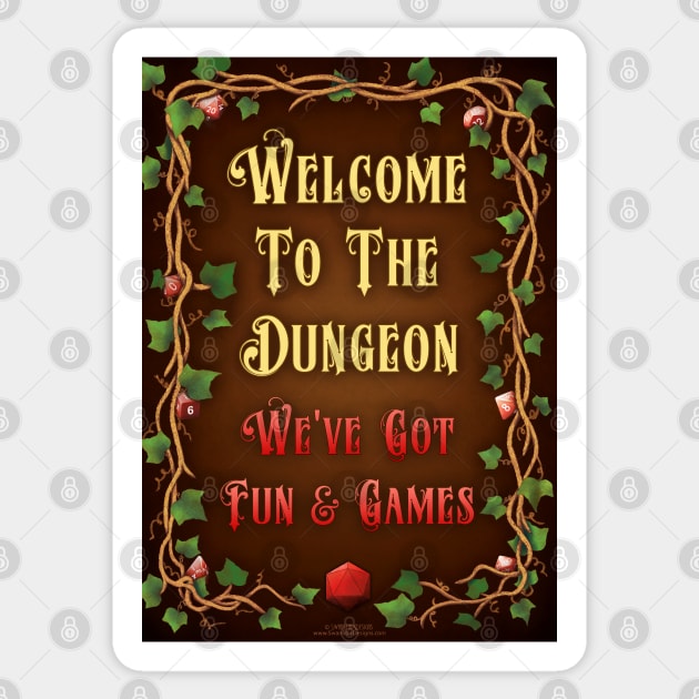 Welcome to the Dungeon Sticker by SwanStarDesigns